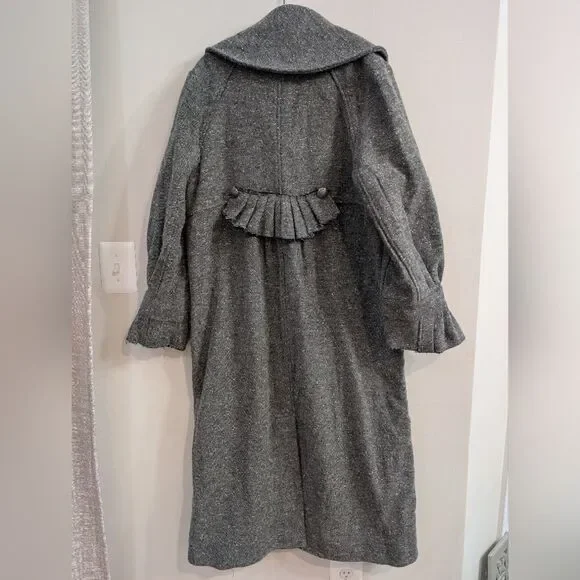 Free People Ellington Tweed Coat in Charcoal Sz M NWOT - Picture 7 of 13